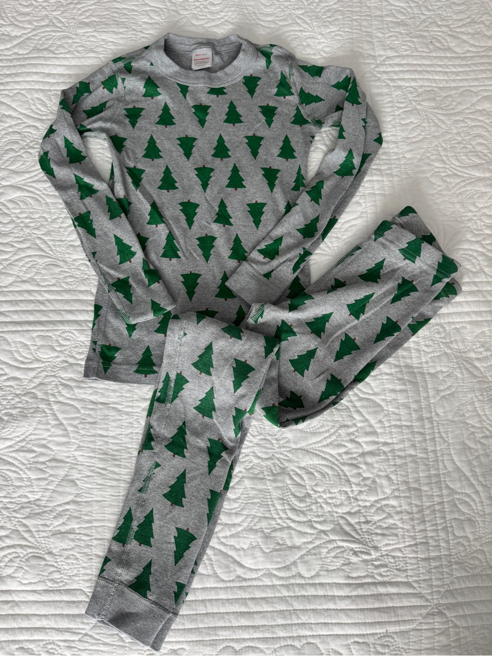Youth Hanna Anderson Christmas Tree Printed Fitted PJ Set